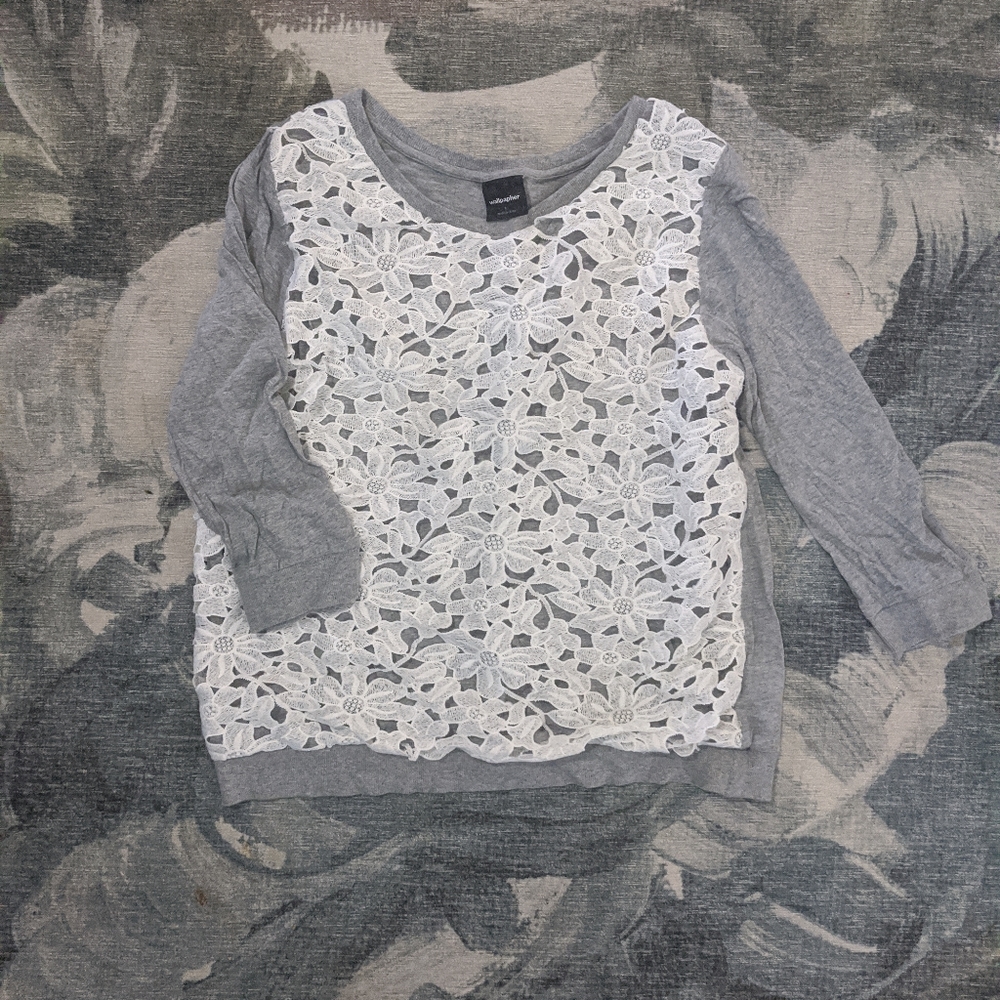 ❌SOLD❌Wallpapher lace front sweater